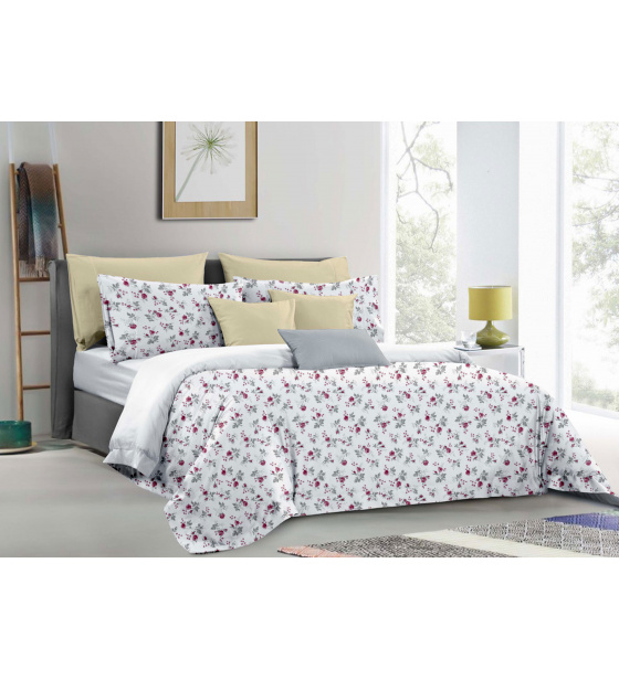 Flanelové povlečení na zip, barva Bílá, 140x200 cm