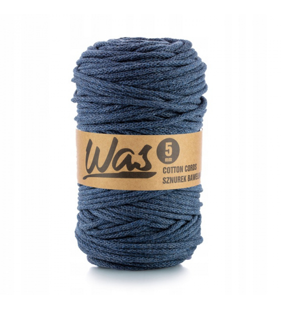 Bavlněná šňůra 5mm, 100m, denim 300