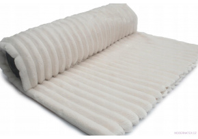 Dekorační látka Mínky Proužky, barva Ecru