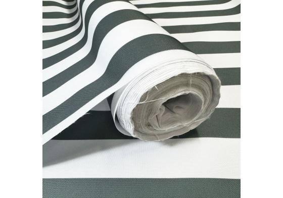 Venkovní látka na zahradní lehátka a houpací sítě barva bílo-grafitová, 5 cm