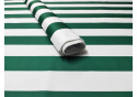 Tissu imperméable PREMIUM couleur rayures vertes blanches