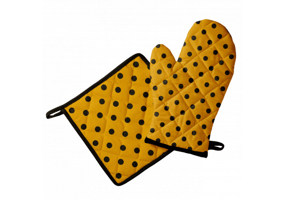 Kuchynská chňapka a podložka, Bodka Žltá