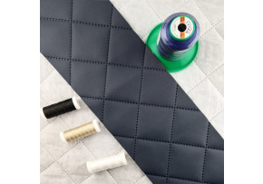 Ekokůže barva Granátová prošívaná ultrazvukem, koženka metráž