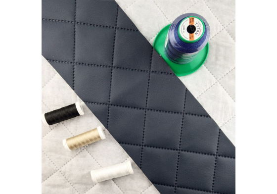 Ekokůže barva granátová prošívaná ultrazvukem, koženka metráž