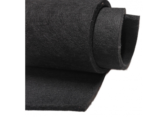 Technický filc 10 mm barva Černá, šířka 160 cm