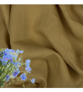 Přírodní lněná látka Julia, Horčicová,154 gr/m2 Přírodní lněná látka Julia, Horčicová,154 gr/m2