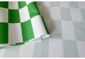 Látka do exteriéru na zahradné lehátka a húpacie siete, farba Bielo-Zelená Šachovnica 5x10 cm