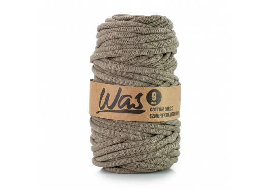 Bavlněná šňůra  9mm, 50m, tmavě béžová 330