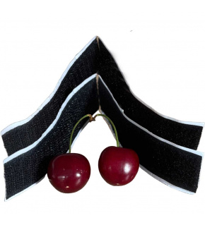 Pásek na suchý zip s lepidlem černý 2x20 cm, šířka 50 mm