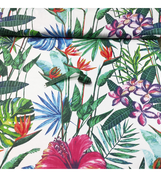 Bavlněná látka Džungle Smaragd