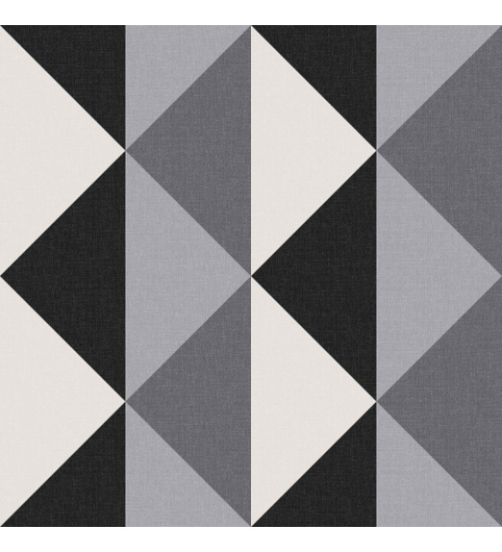 Velurové potahové látky s potiskem, Trojúhelníky Šedé a Černé