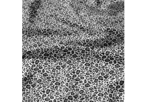 Bavlněná látka Leopard Šedý