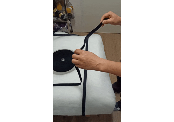 Zip elastický 25 mm barva černá, metráž