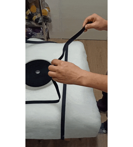 Zip elastický 25 mm barva černá, metráž