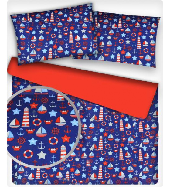 Dětské bavlněná látka metráž vzor Baltíka modré