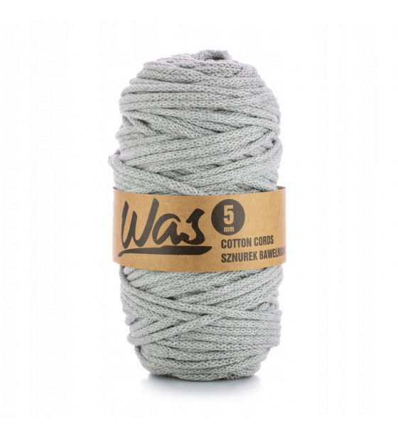 Bavlněná šňůra 5mm, 100m, šedá 040