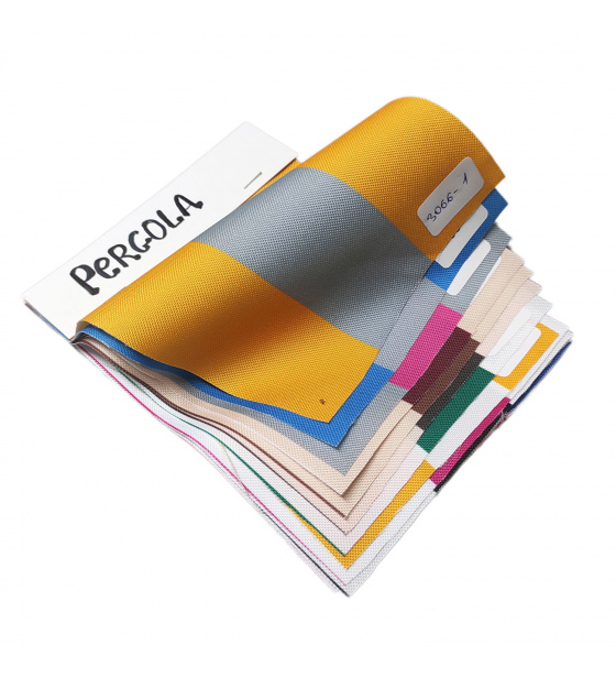 Vzorník voděodolných látek Pergola, 14 barev 15x20 cm