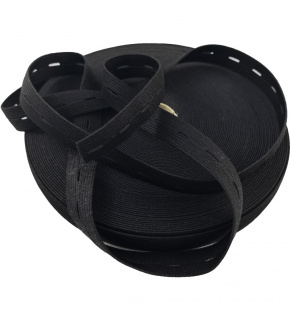 Guma dírkovaná šíře 20 mm černá balení 25 m