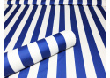 Tissu imperméable PREMIUM couleur rayures bleus blanches