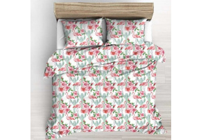 Bavlněná látka Kytíčky na Bílém