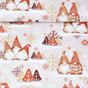 Vánoční bavlněná dekorační látka, metráž 160 cm, vzor 1449