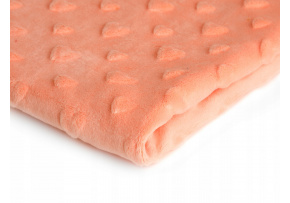 Látka Mínky Srdička, barva Lososová 44