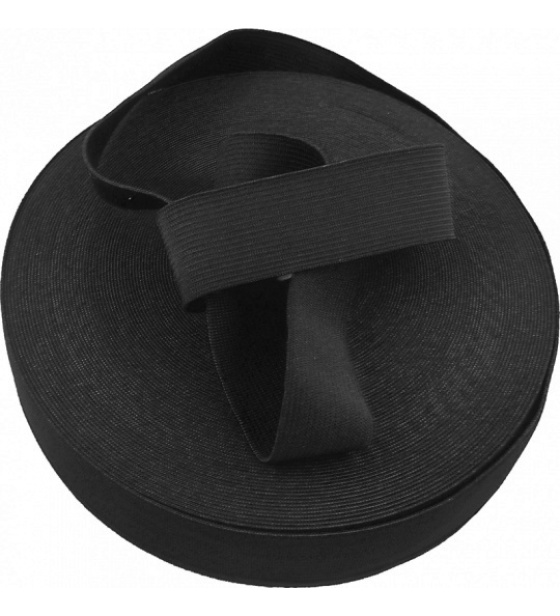 Guma  pro šití oděvu,  šíře 20 mm černá  balení 25 m