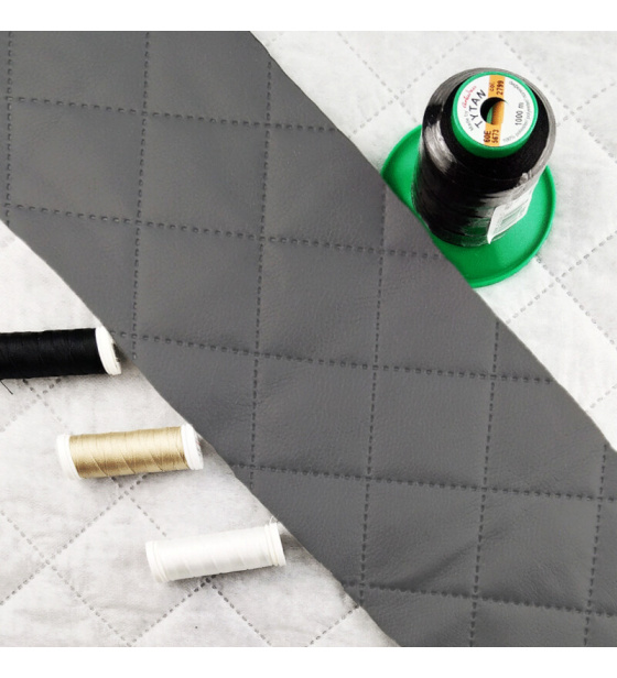 Ekokůže barva grafitová prošívaná ultrazvukem, koženka metráž