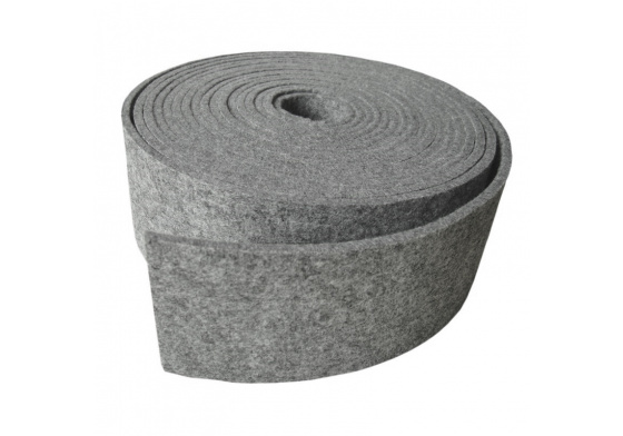 Dekorační filc 3 mm barva šedá, pásek 10x100 cm, 300 gr