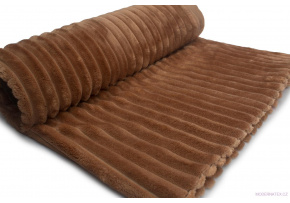 Dekoráční látka Mínky Proužky, barva Toffi