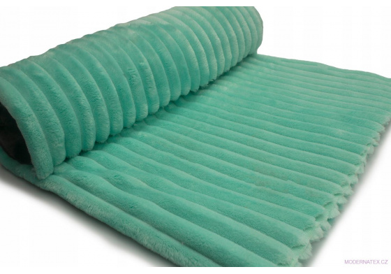 Dekoráční látka MÍNKY PROUZKY barva MENTOLOVÁ