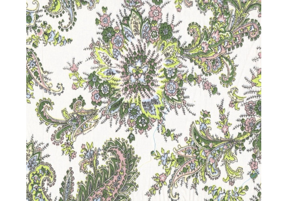 Dětské bavlněná látka metráž vzor Oriental kašmír bílý