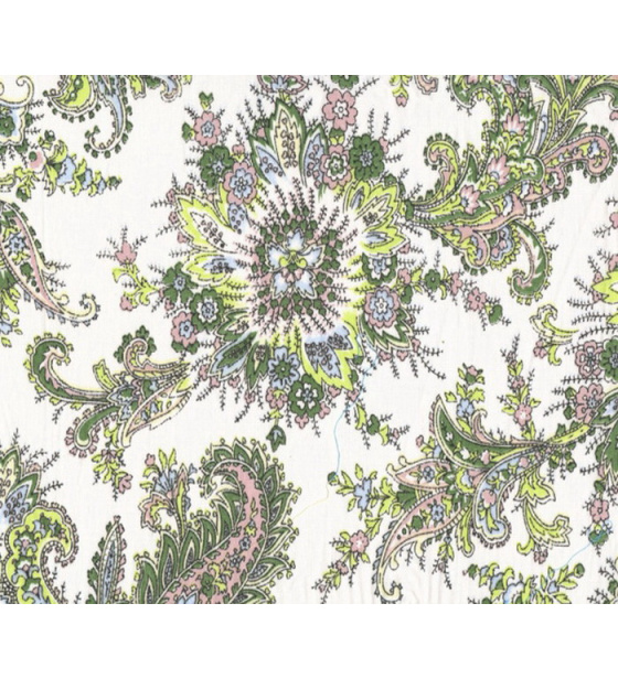 Dětské bavlněná látka metráž vzor Oriental kašmír bílý