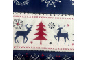 Tissus en coton de Noël au mètre, 160 cm motif Scandinave Bleu