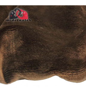 Látka minky jednobarevné, 220 g/m², šíře 160 cm, tmavě hnědá