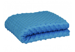 Látka mikroplyš Minky 380 Puntík, barva Tyrkysová