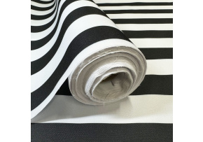 Venkovní látka na zahradní lehátka a houpací sítě, Bílo-Černá, 5 cm