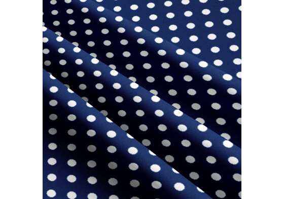 Dětské bavlněné látky, metráž. Puntík 10 mm, Bílý na Granátovém