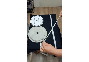 Zip elastický 20 mm barva bílá, metráž