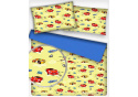 Dětská bavlněná látka metráž Auto sport na Žlutém
