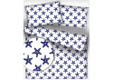 Dětské bavlněná látka metráž vzor Hvězdice modré na bílém