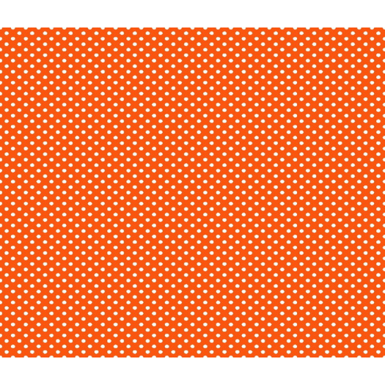 Dětské bavlněné látky vzor Puntík 2 mm barva pomerančová, metráž
