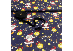 Vánoční bavlněná látka, metráž, šíře 160 cm, Vánoční vzor na Granatovém