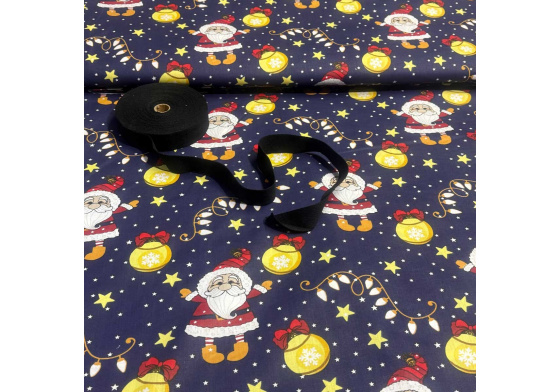 Vánoční bavlněná látka, metráž, šíře 160 cm, Vánoční vzor na Granatovém