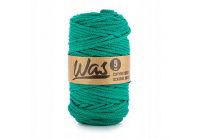 Bavlněná šňůra 5mm, 100m, tyrkysová 210