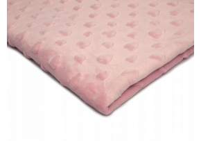 Látka Mínky Srdička, barva Sv. Růžová 19