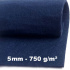 Technický filc 5 mm barva tmavě modrá, šířka 100 cm