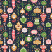 Vánoční bavlněná dekorační látka, metráž 160 cm, vzor 22 barva granátová