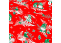 Vánoční bavlněná látka, metráž, šíře 160 cm, Skřítci Červené na Zeleném