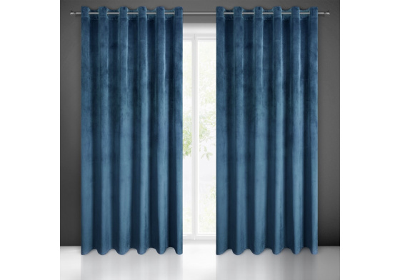 Jednobarevné závěs s průchodkami GRANAT 140x250 cm